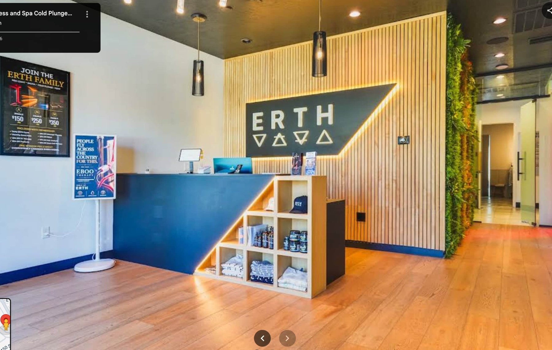ERTH SPA reception and welcome area
